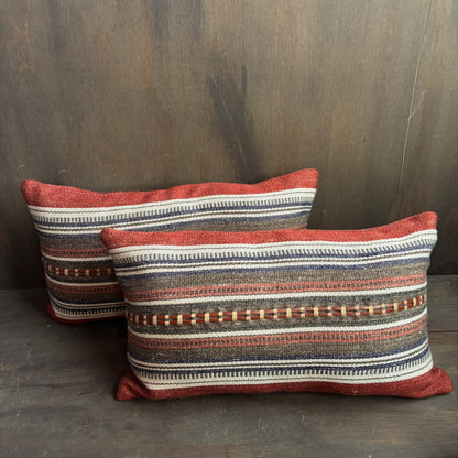 Orange Woven Pillow Set