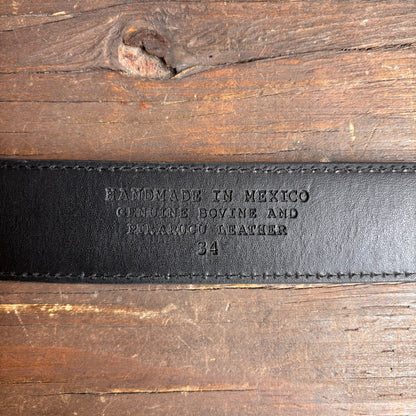 Cody James Embellished Black Leather Belt