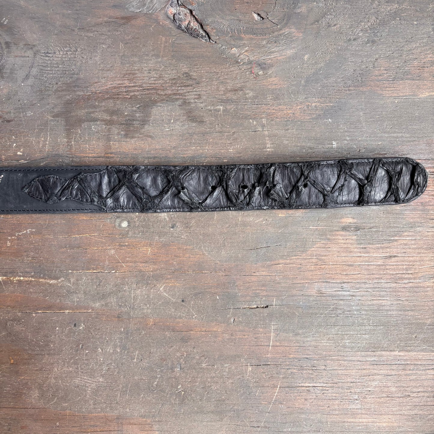 Cody James Embellished Black Leather Belt