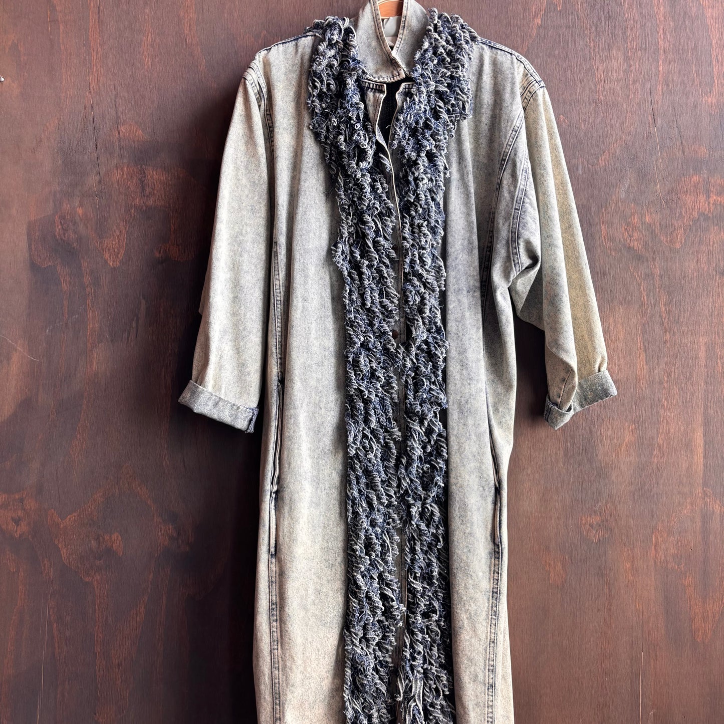 Acid Wash Fringed Duster