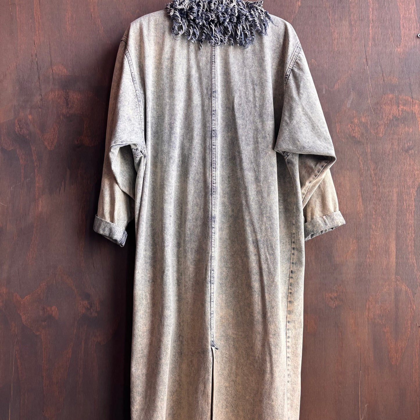 Acid Wash Fringed Duster