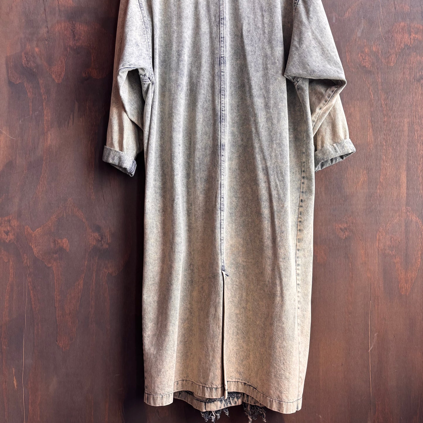 Acid Wash Fringed Duster