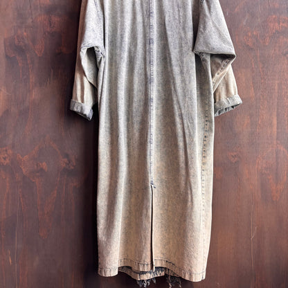 Acid Wash Fringed Duster