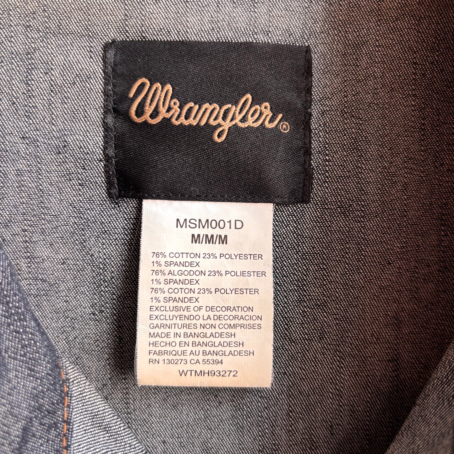 Wrangler Dark Denim Pearl Snap