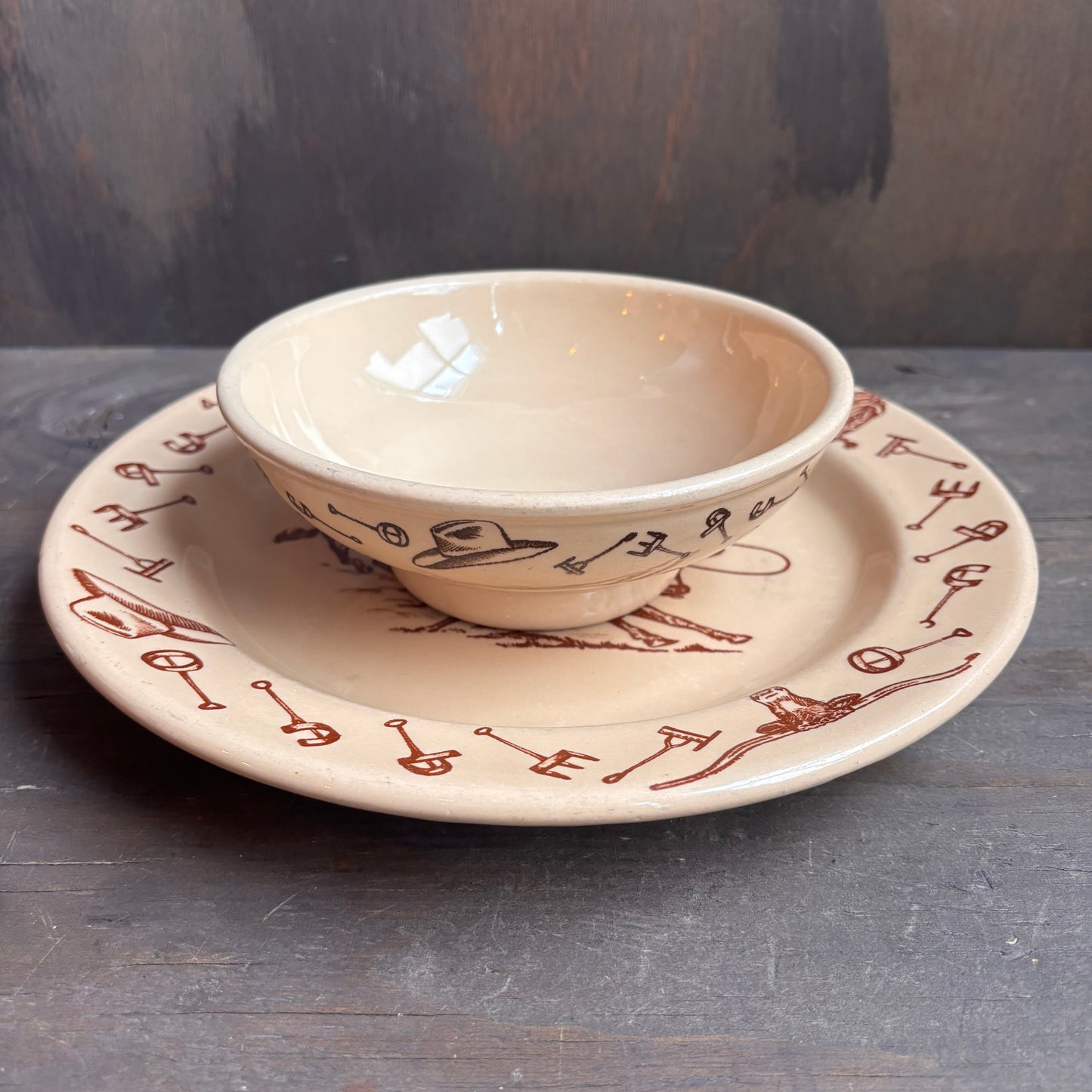 Tepco Western Traveler Plate and Bowl Set