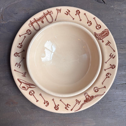 Tepco Western Traveler Plate and Bowl Set