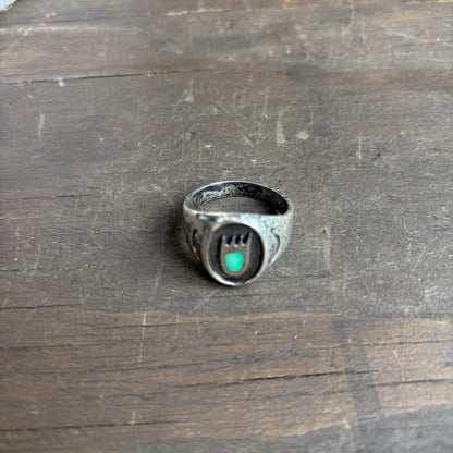 Silver Bear Paw Ring