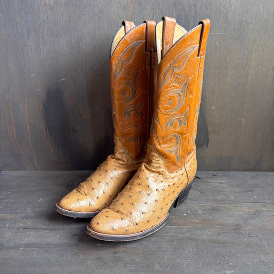 Justin Tan Ostrich Foot Boots
