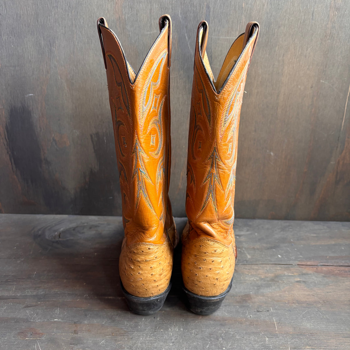 Justin Tan Ostrich Foot Boots