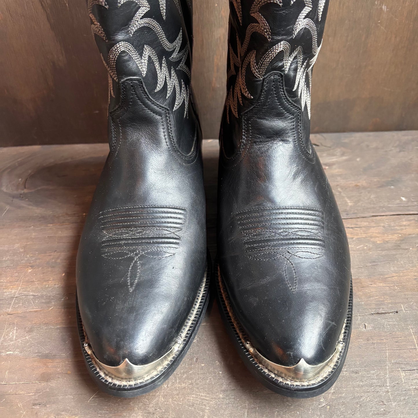 Ariat Black Silver Toe Boot