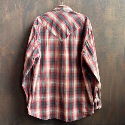 Stetson Red Plaid Pearl Snap
