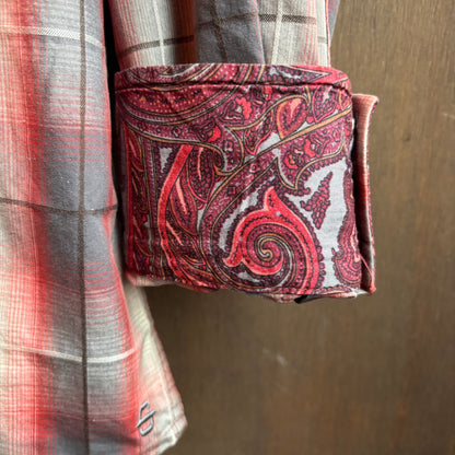 Stetson Red Plaid Pearl Snap