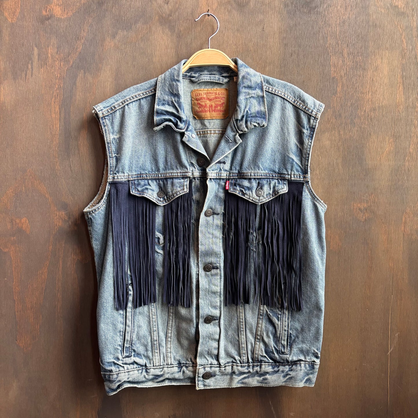 Out of the Blue Vintage Levi's Fringed Denim Vest