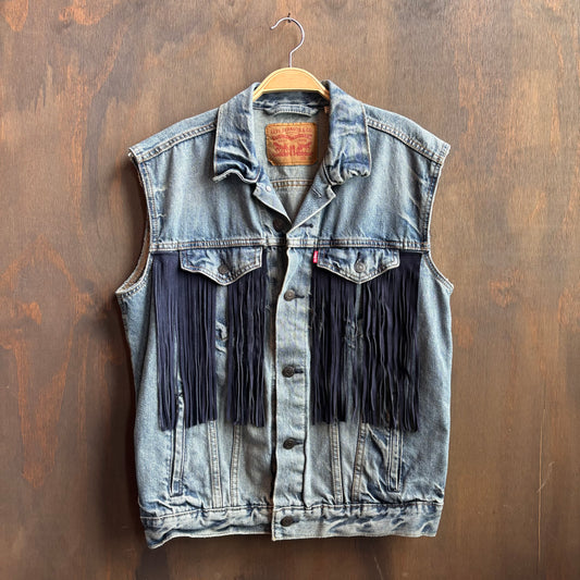 Out of the Blue Vintage Levi's Fringed Denim Vest