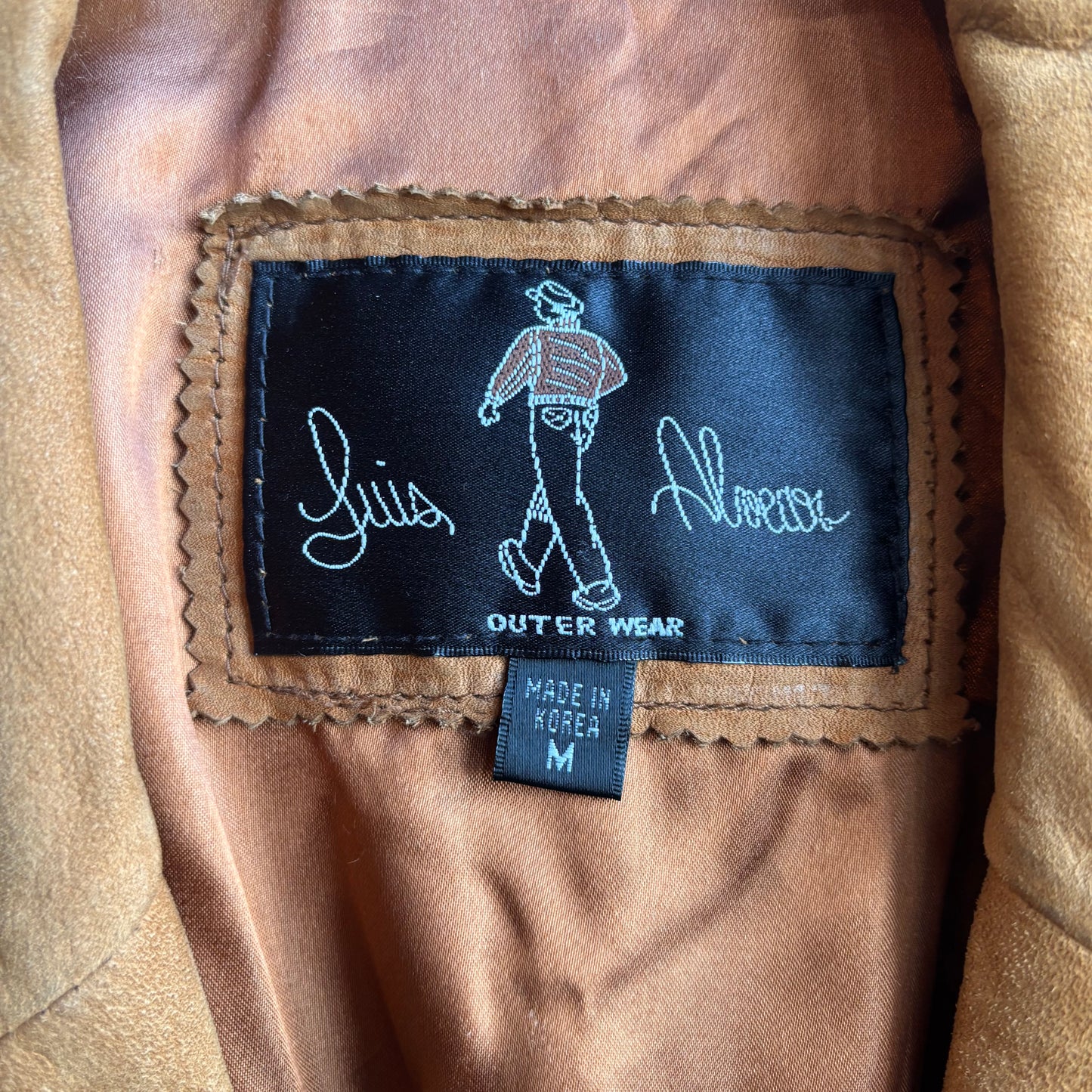 Vintage Luis Alvear Tan Leather Blazer