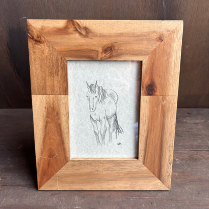 Karen "K" Abate Horse in Wood Frame