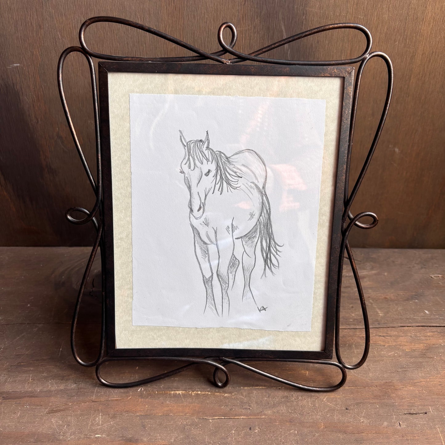 Karen "K" Abate Horse in Metal Frame