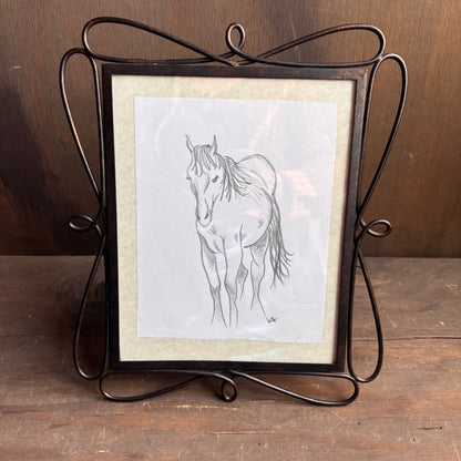 Karen "K" Abate Horse in Metal Frame