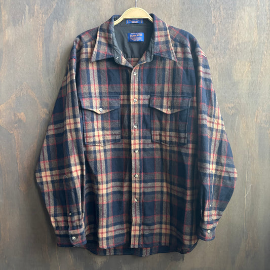 Pendleton Navy and Brown Wool Shirt