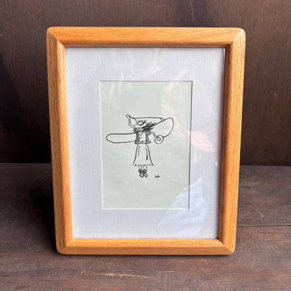 Karen "K" Abate Cowgirl with Lasso in Wood Frame
