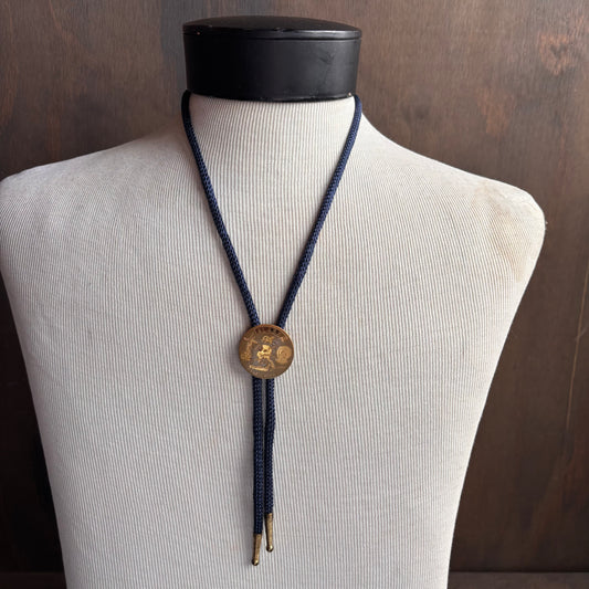 Vintage Alaska Bolo on Blue Tie