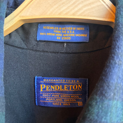 Pendleton Wool Green Plaid Button Up