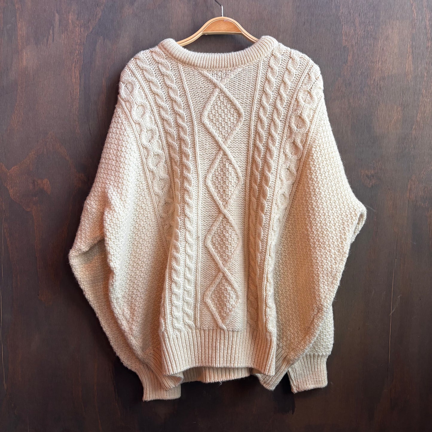Vintage Cream Wool Sweater