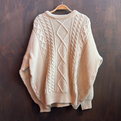 Vintage Cream Wool Sweater