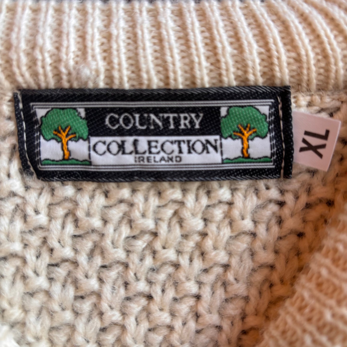 Vintage Cream Wool Sweater