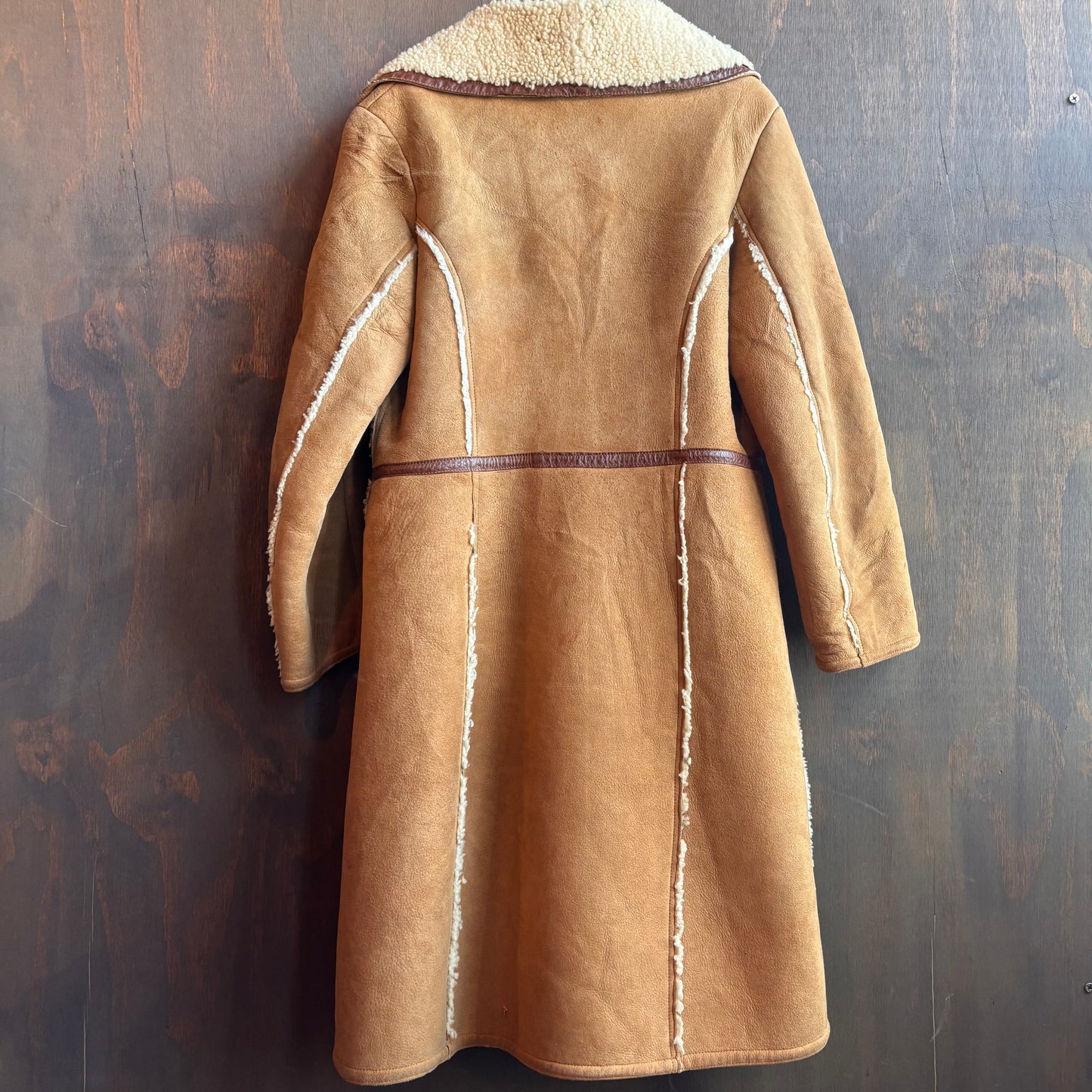 Vintage Leather Shearling Lined Jacket