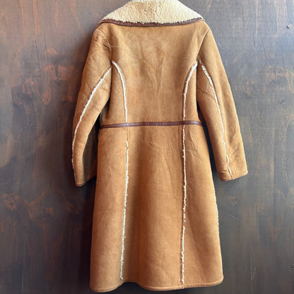 Vintage Leather Shearling Lined Jacket
