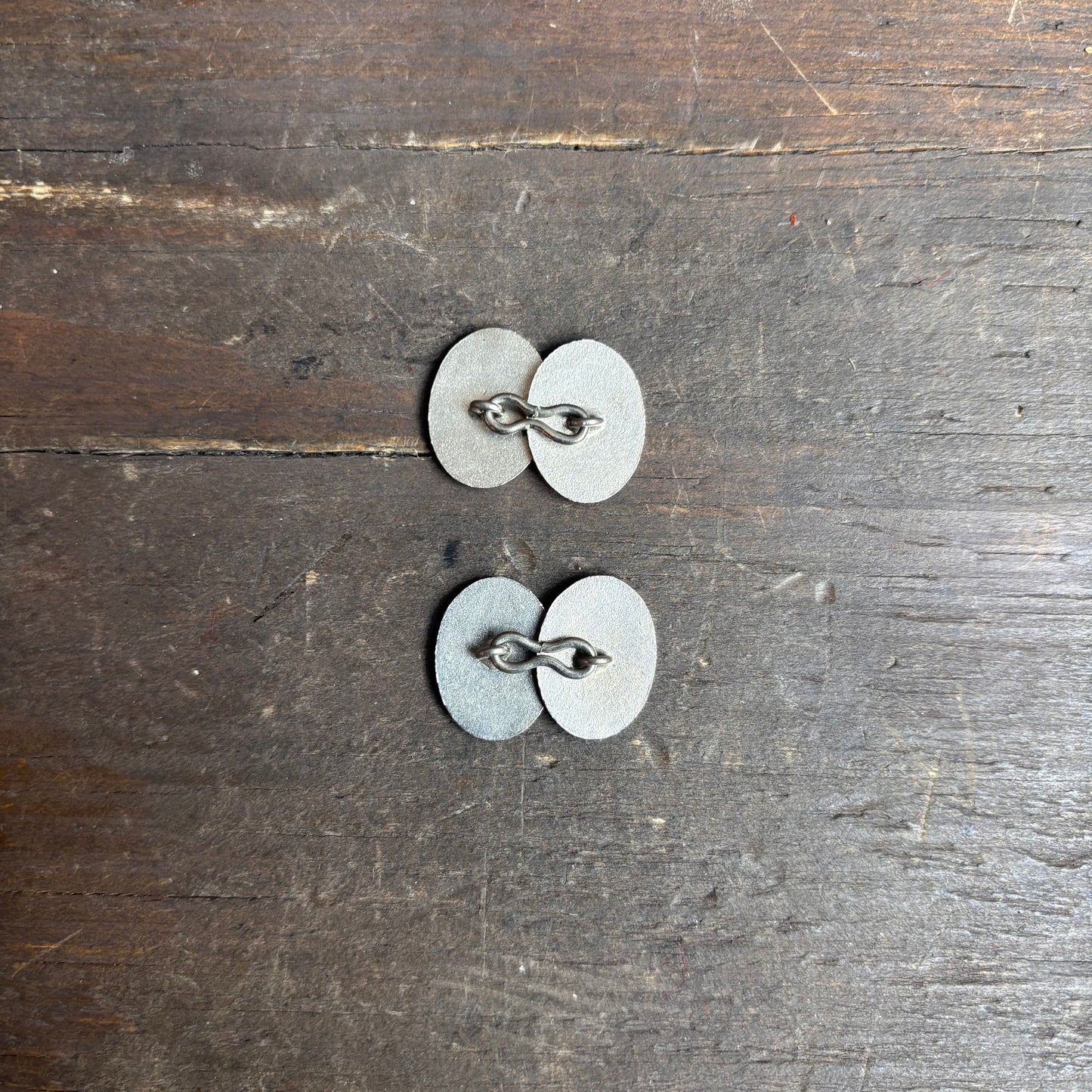 Vintage Enamel Oval Cuff Links