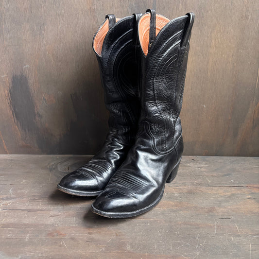Lucchese Black Leather Boots