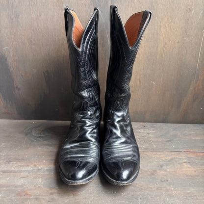 Lucchese Black Leather Boots