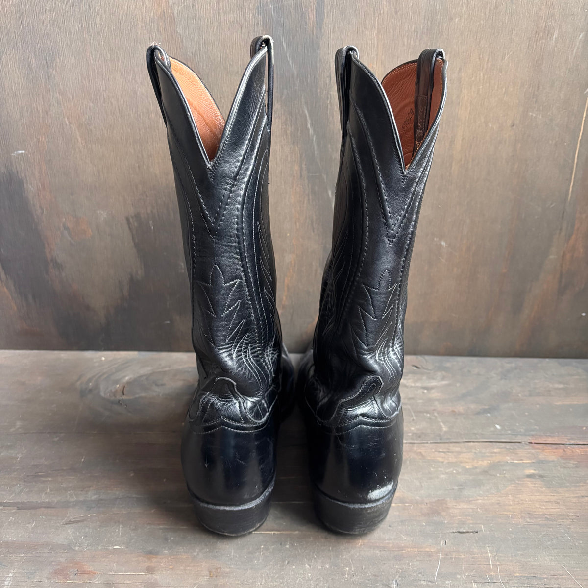 Lucchese Black Leather Boots