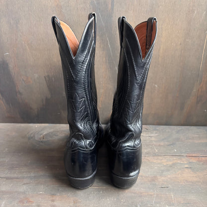 Lucchese Black Leather Boots