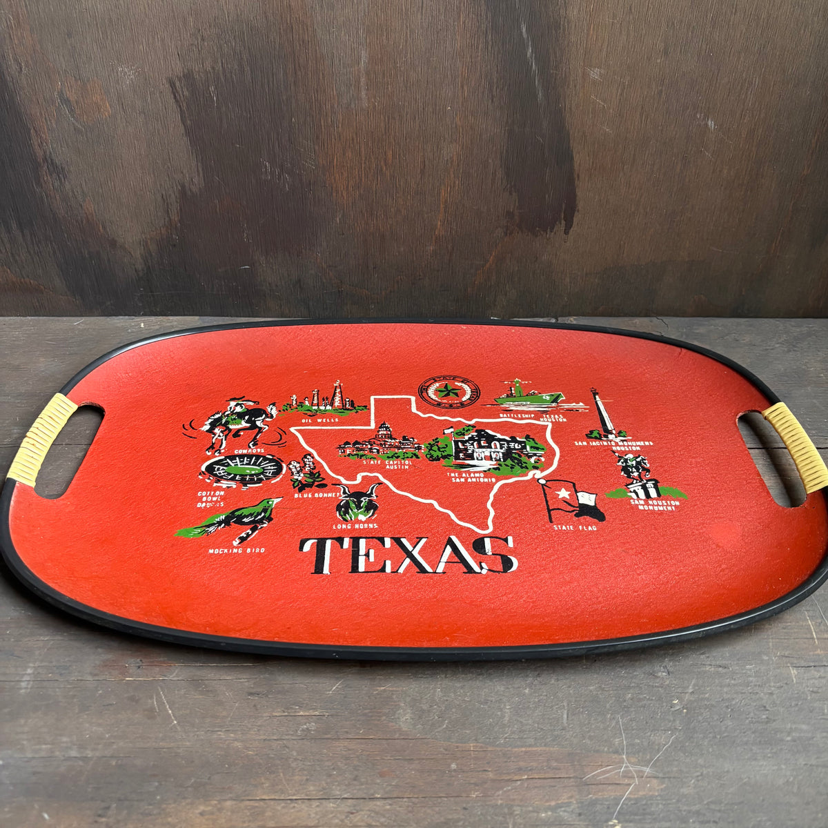 Wood Texas Serving Tray