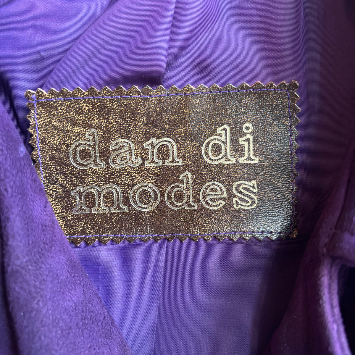 Vintage Purple Leather Cape