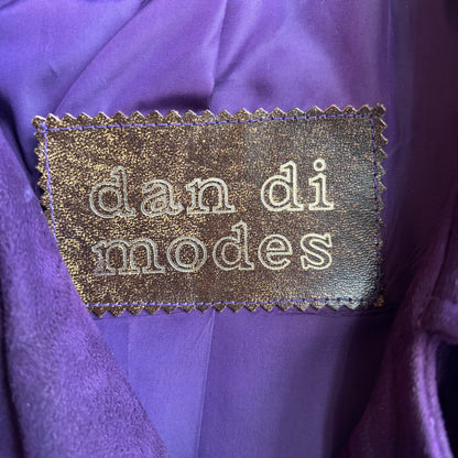 Vintage Purple Leather Cape
