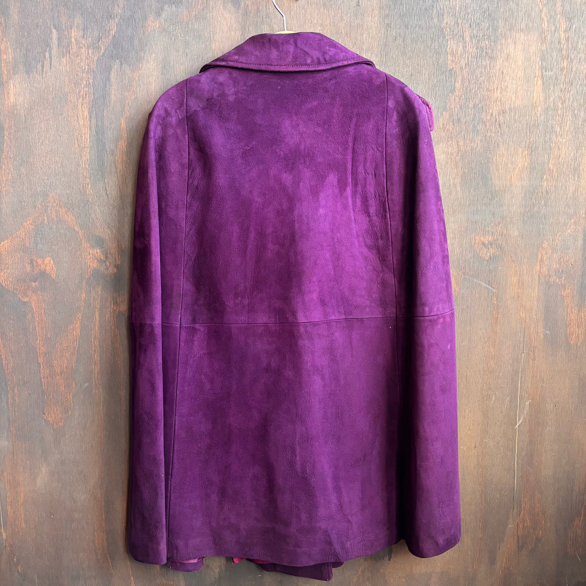 Vintage Purple Leather Cape