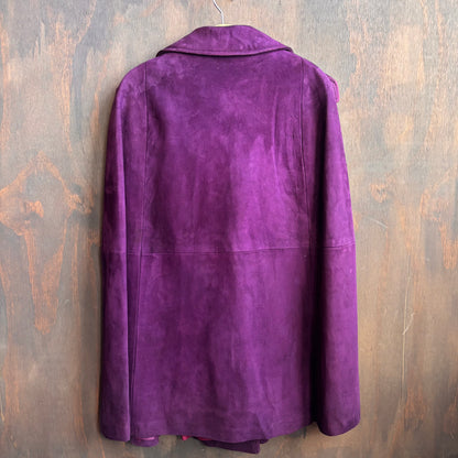 Vintage Purple Leather Cape