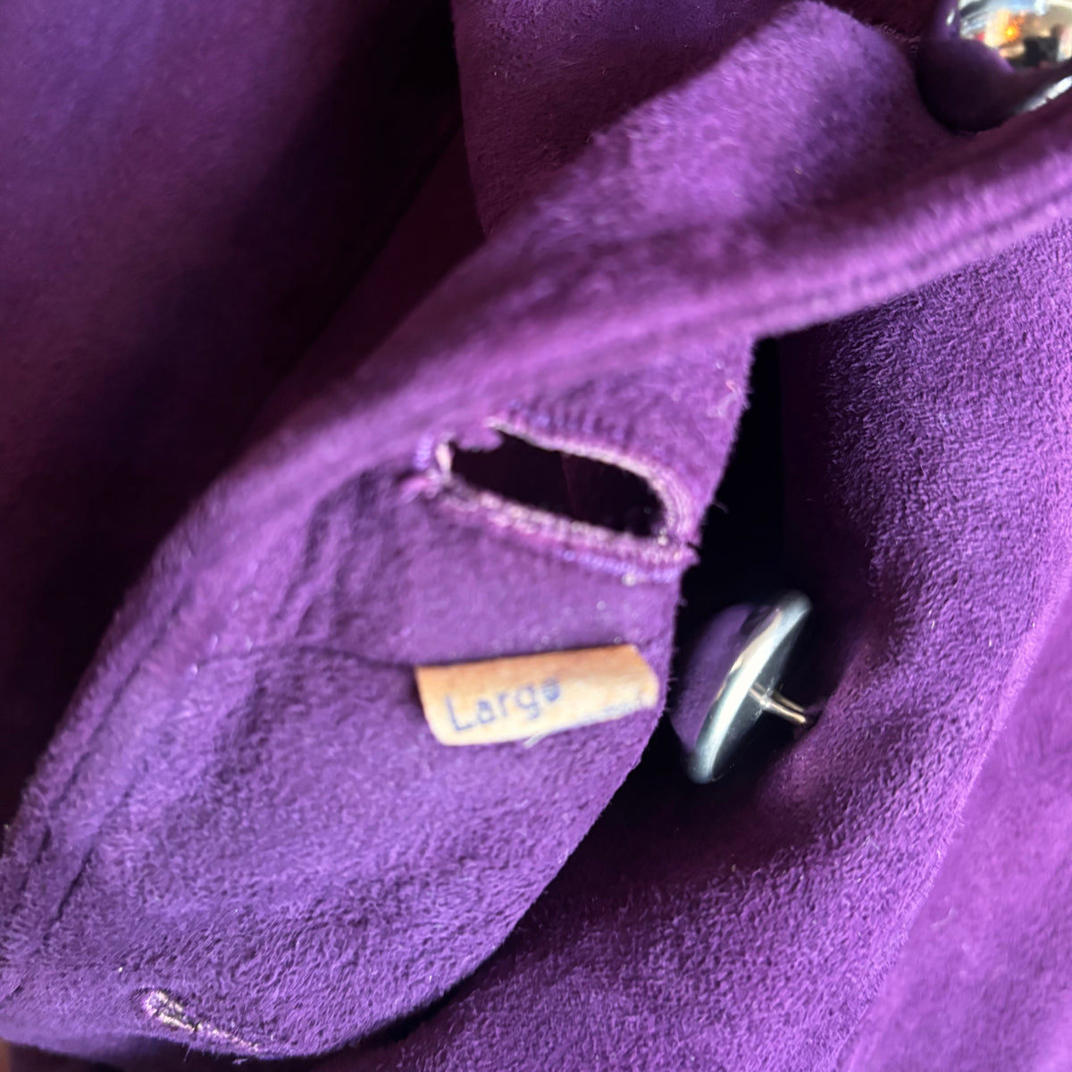 Vintage Purple Leather Cape