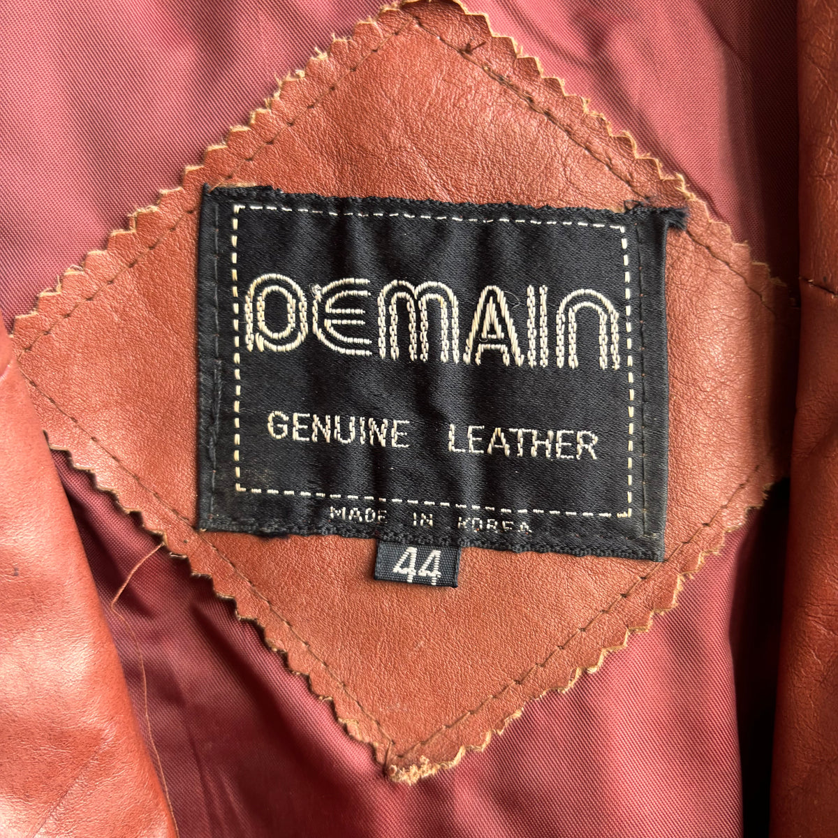 Vintage Brown Leather Blazer