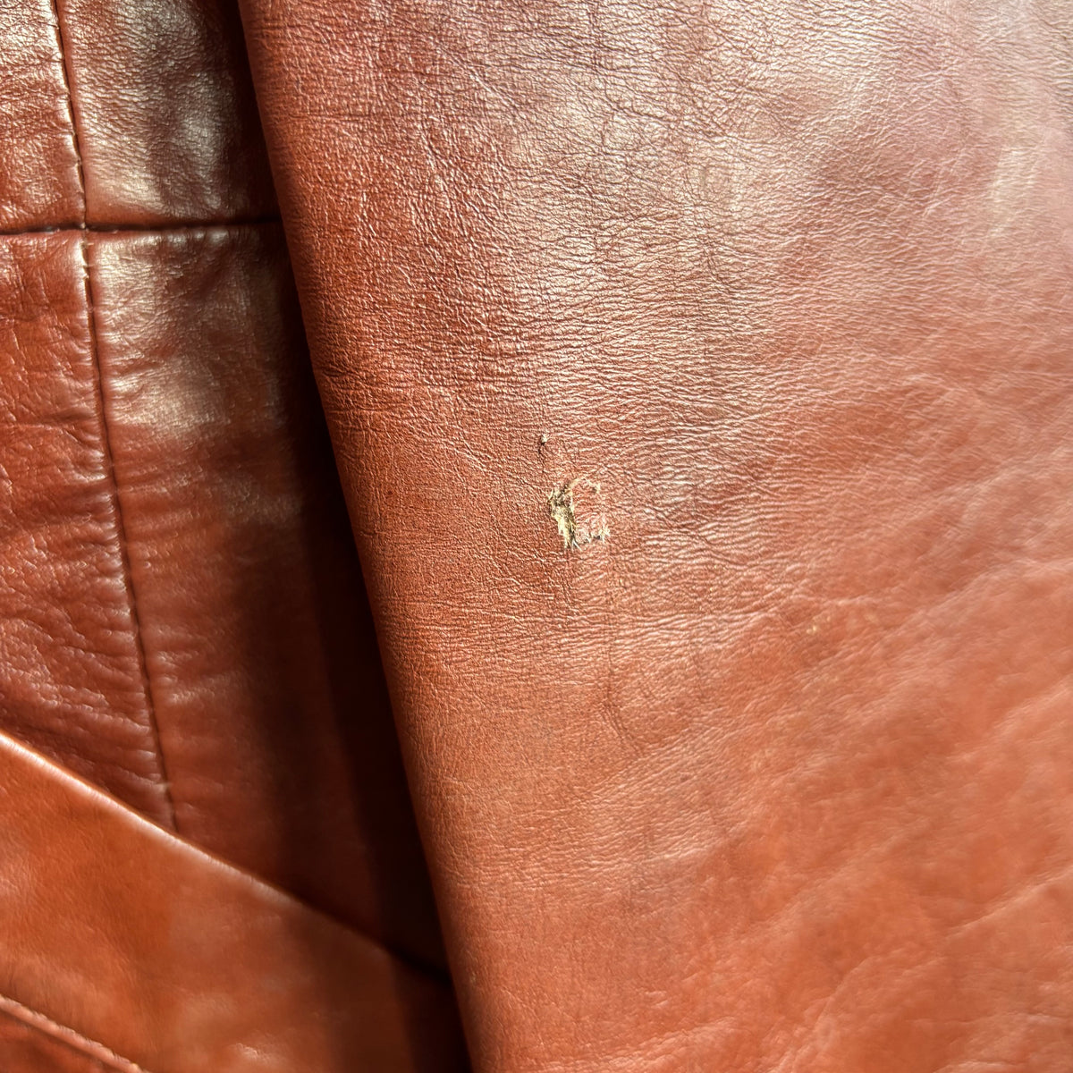 Vintage Brown Leather Blazer