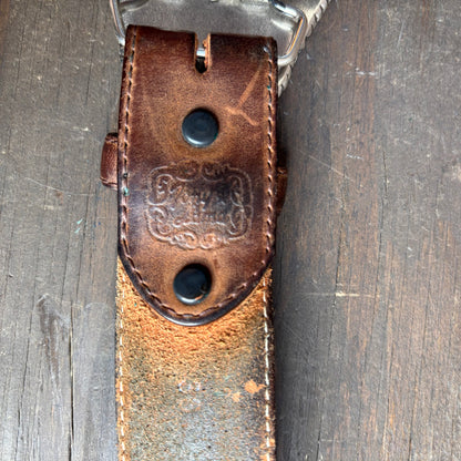 Vintage Tony Lama Two-Tone Embellished Belt