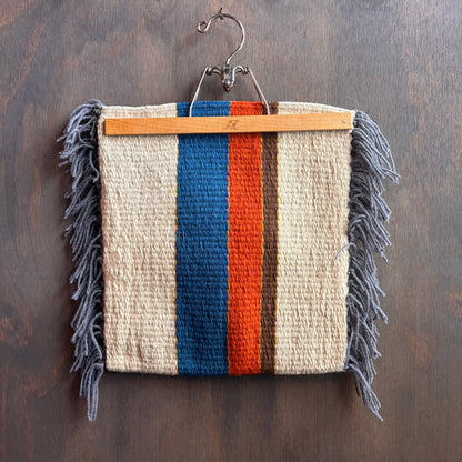 Vintage Striped Wool Pouch