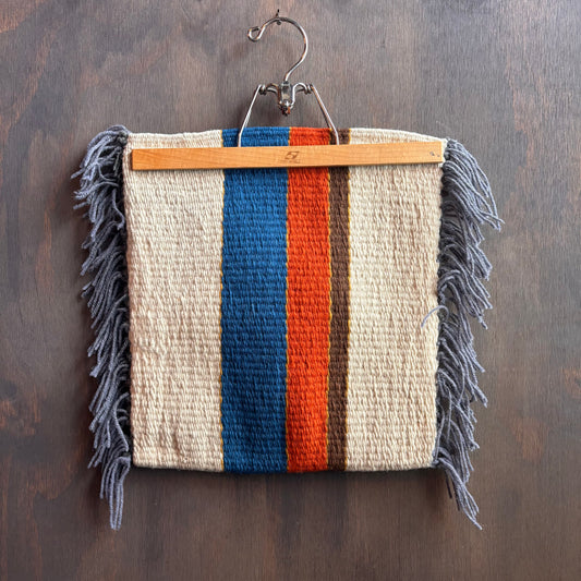 Vintage Striped Wool Pouch