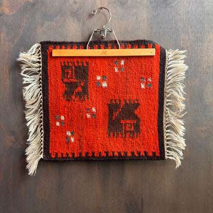 Vintage Orange Wool Placemat