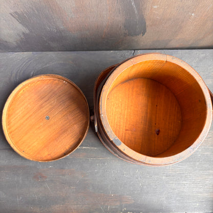 Vintage Wood Cookie Jar