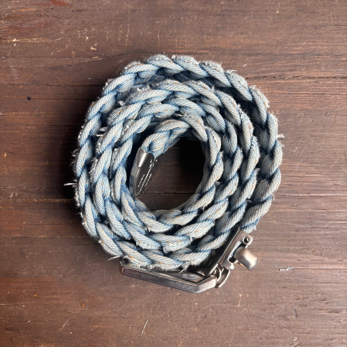 Distressed Denim Belt